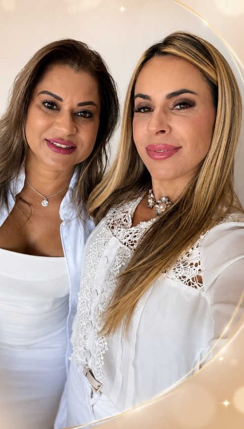 Ângela e Aline, profissionais do Estúdio Glow Up